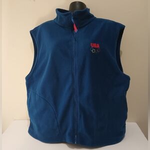 Team USA United States Olympic Committee Mens Fleece Vest Size XLarge